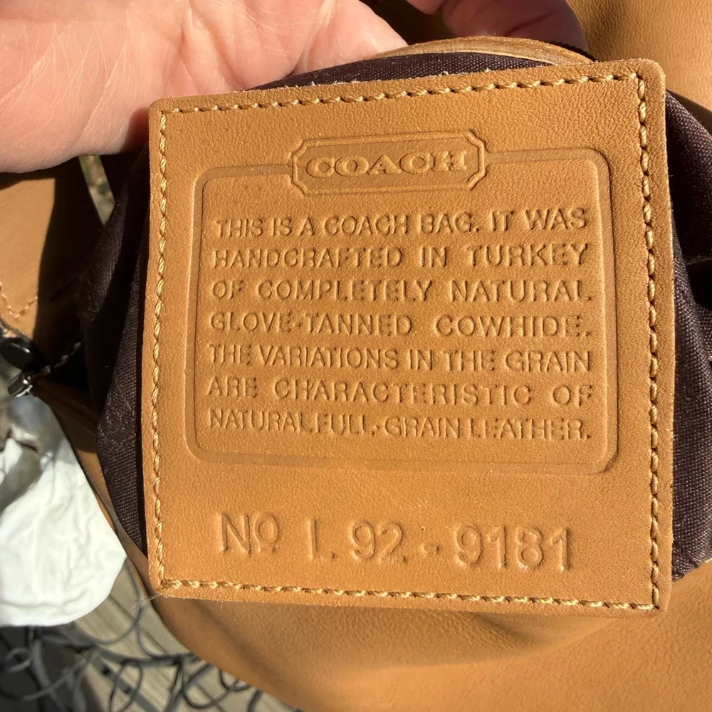 Coach vintage 1992 Leather Satchel Dust‎ bag and bag hanger